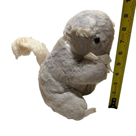 Vtg Knickerbocker Animals Of Distinction Gray Squirrel Plush Toy Posable Tail - Picture 15 of 15